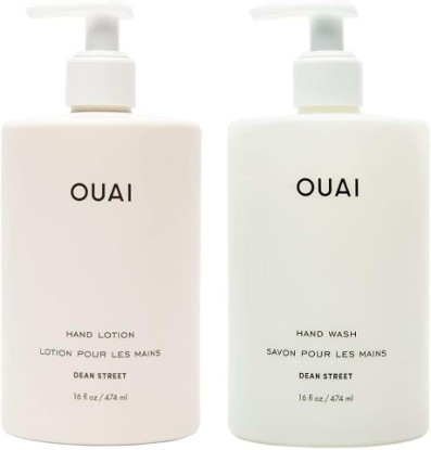 Picture of OUAI Hand Wash & Lotion Set - Dean Street (16 Fl Oz Each) | Moisturizes & Exfoliates with Daily Use, Made with Jojoba Esters, Avocado & Rosehip Oils