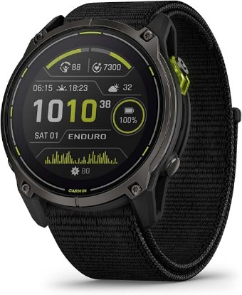 Picture of Garmin Enduro™ 3, Solar, 51 mm, Sapphire, Black UltraFit Nylon Strap | Ultraperformance GPS Smartwatch, Solar Charging, Advanced Training Metrics & Maps, , Round-Trip Routing, Built-In Flashlight