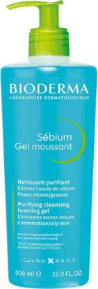 Picture of Bioderma Face Cleanser - Sébium - Makeup Removing Cleanser - Skin Purifying - Face Wash for Combination to Oily Skin [Amazon-developed Certification] Compact by Design