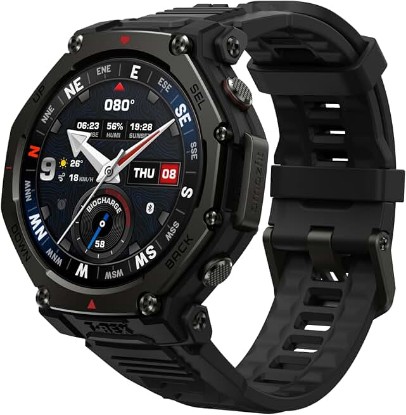 Picture of Amazfit T-Rex 3 Pro Smart Watch, 1.5" AMOLED Sapphire Glass, iOS/Android | 48mm, 25-Day Battery, Dual-Band GPS, Flashlight, Water-Resistant, Titanium Bezel, Rugged/Military Style, Offline Maps