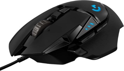 Picture of Logitech G502 Hero Wired Gaming Mouse - Black | High performance, 25,600 DPI, RGB, adjustable weights, 11 programmable buttons, on-board memory, PC/Mac