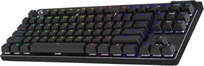 Picture of Logitech G PRO X TKL Lightspeed Wireless Gaming Keyboard (Tactile) - Black | Lightspeed wireless, Ultra-Portable Tenkeyless Design, LIGHTSYNC RGB, PBT keycaps, Tactile Switches
