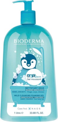 Picture of Bioderma ABCDerm Foaming Gel, Gentle Skin Cleanser and Moisturizing Body Wash for Babies and Children, 33.8 Fl Oz | Foaming Gel cleanser gently cleanses babies' and kids' skin while moisturizing and respecting the skin barrier