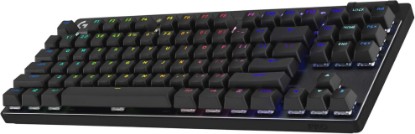 Picture of Logitech G PRO X TKL Lightspeed Wireless Gaming Keyboard (Linear) - Black | Lightspeed wireless, Ultra-Portable Tenkeyless Design, LIGHTSYNC RGB, PBT keycaps, Linear Switches