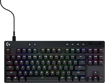 Picture of Logitech G PRO X TKL Rapid Tenkeyless Gaming Keyboard (Hall-Effect) - Black | Hall-Effect Magnetic Analog Switches with Rapid Trigger, Lightsync RGB, Detachable USB-C Cable, Volume Roller & Media Buttons