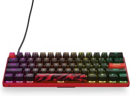 Picture of SteelSeries Apex 9 Mini: Faze Clan Edition — HotSwap Optical Keyboard – 60% Compact Design — Optical Switches — RGB Customization – Double Shot PBT Keycap (Renewed)