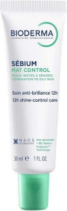 Picture of Bioderma Sébium Mat Control Cream, Mattifying and Moisturizing Daily Cream for Combination to Oily Skin, 1 Fl Oz