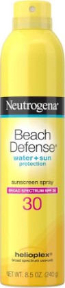 Picture of Neutrogena Beach Defense Sunscreen Spray, SPF 30, 8.5 oz | Face & Body, Broad Spectrum UVA/UVB Protection, Lightweight Sunscreen, Water-Resistant (80 Min), Hawaii Act 104 Compliant