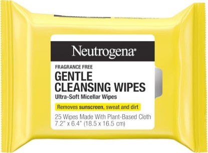 Picture of Neutrogena Gentle Facial Cleansing Wipes, Fragrance Free, 25 ct | Ultra-Soft Micellar Cleansing Wipes for Effortless Cleansing Made Gentle, Fragrance Free Face Wipes for Sensitive Skin