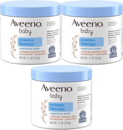 Picture of Aveeno Baby Eczema Therapy Night-Time Balm 11 Ounce Jar (Pack of 3) [Amazon-developed Certification] Compact by Design