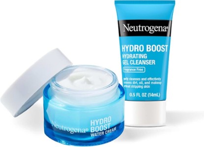Picture of Neutrogena Hydro Boost Water Cream, 1.7 fl. oz + Gel Cleanser, 0.5 fl. oz | Alcohol- and Fragrance-Free, Suitable for Sensitive Skin, With Hyaluronic Acid, For a Daily Hydration Routine