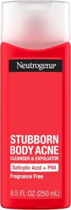 Picture of Neutrogena Stubborn Acne Body Wash & Exfoliating Cleanser, 8.5 oz | Salicylic Acid & PHA, Chest & Shoulder Acne Treatment, Gently Clears, Exfoliates & Helps Prevent Breakouts, Fragrance Free