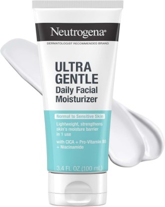 Picture of Neutrogena Ultra Gentle Daily Face Moisturizer, Fragrance-Free, 3.4 fl. oz | Suitable for Sensitive Skin, Vitamin B3, Pro-Vitamin B5, Vitamin E, Hydrating Moisturizer