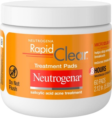 Picture of Neutrogena Rapid Clear Acne Treatment Pads, Salicylic Acid, 60 Count