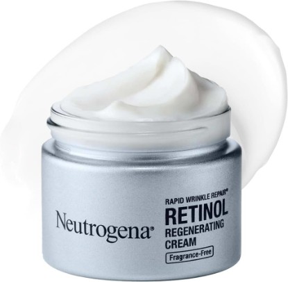 Picture of Neutrogena Rapid Wrinkle Repair Retinol Face Moisturizer, Fragrance Free, Daily Anti-Aging Face Cream with Retinol & Hyaluronic Acid to Fight Fine Lines, Wrinkles, & Dark Spots, 1.7 oz
