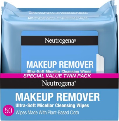 Picture of Neutrogena Makeup Remover Micellar Wipes, 2 Pack of 25 Ct