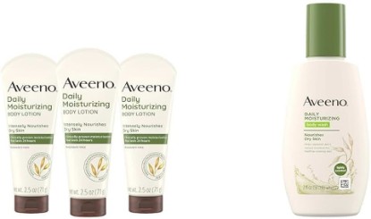 Picture of Aveeno Daily Moisturizing Body Lotion, Gentle Lotion Nourishes Dry Skin With Moisture & Daily Moisturizing Body Wash, 2 Ounce