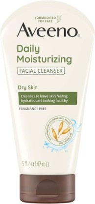 Picture of Aveeno Daily Moisturizing Face Cleanser, Fragrance-Free, 5 fl oz | Soothing Oat, Easy-to-Rinse, Removes Dirt Oil & Other Impurities, Leaves Skin Feeling Soft & Supple