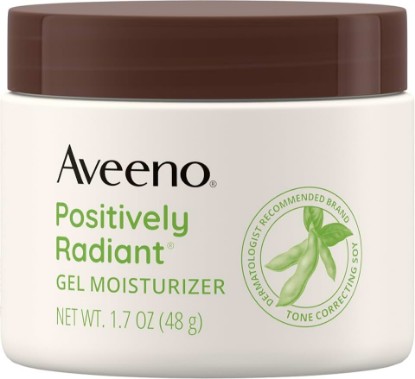 Picture of Aveeno Positively Radiant Brightening Gel Facial Moisturizer, 1.7 oz | Hyaluronic Acid & Tone-Correcting Soy, Hydrates for 48 Hours, Evens Skin Tone & Texture