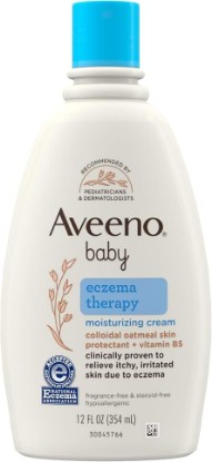 Picture of Aveeno Baby Eczema Therapy Moisturizing Cream, Natural Colloidal Oatmeal & Vitamin B5, Baby Cream for Dry, Itchy, Irritated Skin Due to Eczema, Paraben- & Steroid-Free, 12 fl. oz