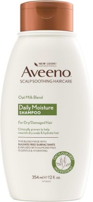 Picture of Aveeno Oat Milk Blend Moisturizing Shampoo, Ultra-Hydrating, for Dry, Damaged Hair, 12 fl oz