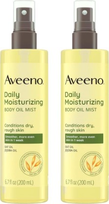 Picture of Aveeno Daily Moisturizing Body Oil Mist, Twin Pack, 2 x 6.7 fl. oz | Nourishing Body Spray for Sensitive, Dry Skin, Oat & Jojoba Oil, For Smooth Skin, Paraben-, Silicone- & Alcohol Free