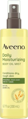 Picture of Aveeno Daily Moisturizing Body Oil Mist with Oat Oil and Jojoba Oil for Rough, Dry, Sensitive Skin, Nourishing Body Spray for Smoother, More Even Skin, Paraben- & Silicone-Free, 6.7 fl. oz