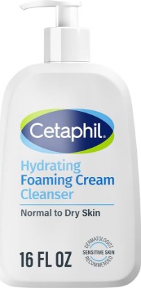 Picture of Cetaphil Cream to Foam Face Wash, Sensitive Skin Cleanser, 16oz | Hydrating Foaming Cleanser, Fragrance Free, Hypoallergenic, Prebiotic Aloe, Hyaluronic Acid, Dry Sensitive Skin, Large Size