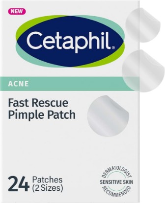 Picture of Cetaphil Acne Patches Salicylic Acid & CICA, Sensitive Skin Care, 24ct | Hydrocolloid Pimple Patches, Salicylic Acid + Heartleaf Extract, Overnight Results, Gentle Sensitive Skin Formula, 24 Count
