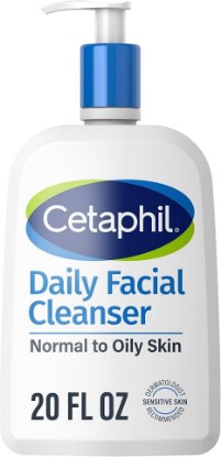 Picture of Cetaphil Daily Facial Cleanser Sensitive & Oily Skin, 20 oz | Gentle foaming face wash, soap-free, hypoallergenic, combination to oily skin, dermatologist recommended, daily skincare