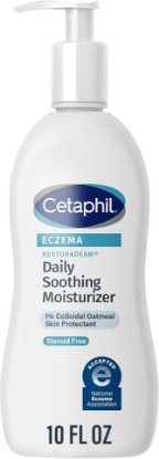 Picture of Cetaphil RESTORADERM Eczema Moisturizer, Soothing, Fragrance Free, 10oz | Eczema Cream For Adults, Dry Itchy Skin Relief, 24Hr Hydration, Fragrance Free, Sensitive Skin, Doctor Recommended