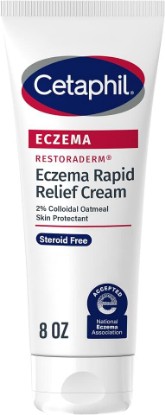 Picture of Cetaphil RESTORADERM Eczema Flare-Up Relief Cream, Colloidal Oatmeal, 8oz | Steroid-Free Eczema Cream, 2% Colloidal Oatmeal, 48-Hour Hydration, Barrier Repair, Sensitive Skin, Adults And Kids