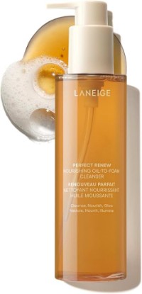 Picture of LANEIGE Perfect Renew Nourishing Oil-to-Foam Cleanser: 2-in-1 Anti-Aging Face Wash for a Radiant Glow to Remove Makeup, Sunscreen, & Impurities