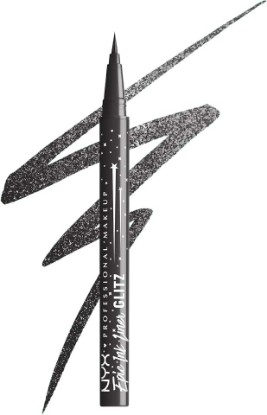 Picture of NYX PROFESSIONAL MAKEUP Epic Ink Glitz Liner, Waterproof Metallic Liquid Eyeliner with Vegan Formula - Graphite Glitz (Shimmer Graphite Black)