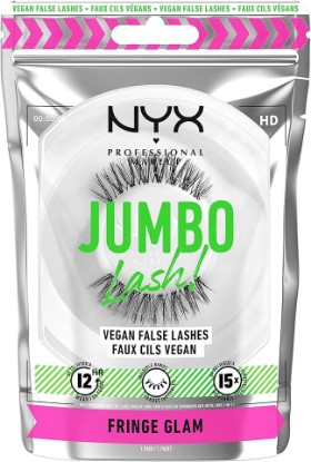 Picture of NYX PROFESSIONAL MAKEUP Jumbo Lash! Vegan False Eyelashes, Up to 12HR Wear, Reusable Fake Lashes - Fringe Glam