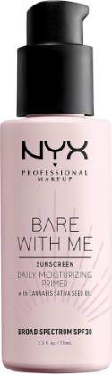 Picture of NYX PROFESSIONAL MAKEUP Bare With Me Cannabis Sativa Seed Oil SPF 30 Daily Moisturizing Face Primer