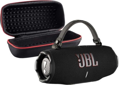Picture of JBL Charge 6 Portable Bluetooth Speaker (Black) | IP68 Waterproof, DustProof, and DropProof, Outdoor Wireless Audio |28Hrs Playtime + Travel Case Bundle