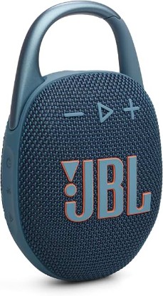 Picture of JBL Clip 5 - Ultra-Portable, Waterproof & Dustproof Bluetooth Speaker, Big JBL Pro Sound with Punchy bass, Integrated Carabiner, Up to 12 Hours of Play, Made in Part with Recycled Materials (Blue) TUV Rheinland Recycled Material Verified
