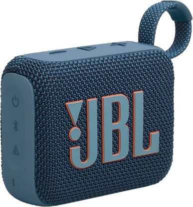 Picture of JBL Go 4 - Ultra-Portable Bluetooth Speaker - Blue | Ultra-portable JBL Pro Sound with punchier bass, Up to 7 hours of playtime plus 2 hours with Playtime Boost TUV Rheinland Recycled Material Verified