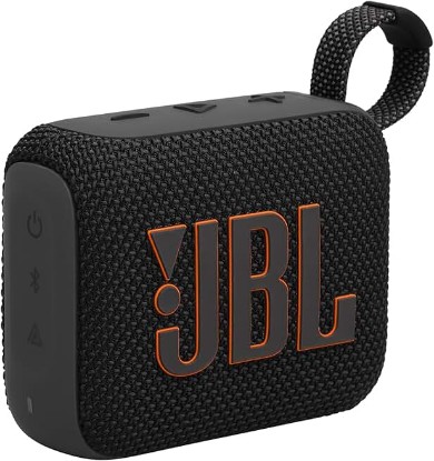 Picture of JBL Go 4 - Ultra-Portable, Waterproof and Dustproof Bluetooth Speaker, Big JBL Pro Sound with Punchy bass, 7-Hour Built-in Battery, Made in Part with Recycled Materials (Black) TUV Rheinland Recycled Material Verified