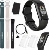 Picture of Fitbit Charge 6 Fitness Tracker (Bundle) – Black/Obsidian – Heart Rate, GPS, Sleep & Stress Tracking + Fast Charger, & Cleaning Cloth (Black)