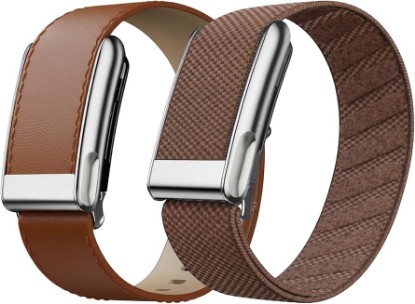 Picture of 2 Pack Bands Compatible with WHOOP 5.0/MG Life/One/Peak, Premium Leather + Nylon Sport Adjustable Replacement Strap Wristband for Fitness Wellness Sleep Tracker, Durable Comfortable Breathable Sweat-Resistant for Men Women | NOT for Whoop Gen 4