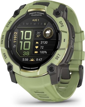 Picture of Garmin Instinct® 3 – 50 mm, AMOLED Display, Rugged Outdoor GPS Smartwatch, Built-in Flashlight, Alpine Rush Collection Limited Edition Color, Fern Green with Fern Green Band | AMOLED display, rugged outdoor design, built-in flashlight, alpine rush collection limited edition color