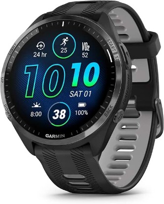 Picture of Garmin Forerunner® 965, Running Smartwatch, 47mm, Black/Powder Gray | Maps, Advanced Training Metrics & Recovery Insights, Maps, Music On Your Wrist, Garmin Coach, Daily Suggested Workouts