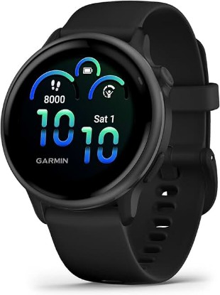 Picture of Garmin vívoactive® 6, Health & Fitness GPS Smartwatch, 42mm, Slate | 24/7 Health Monitoring, Built-In Sports Apps, Sleep Coach, Body Battery™ Energy Monitoring, Daily Suggested Workouts