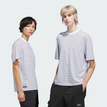 White SKATEBOARDING YARN DYE TEE