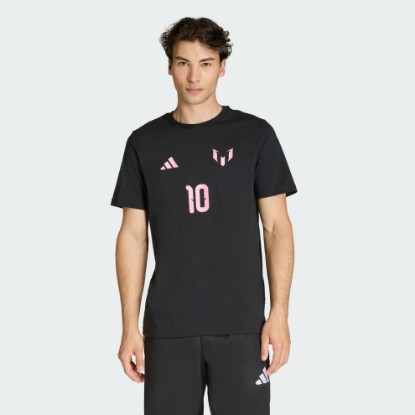 Black MESSI NAME&NUMBER GRAPHIC T-SHIRT