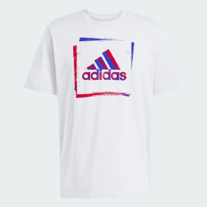 White M BOS BRUSH T Tee