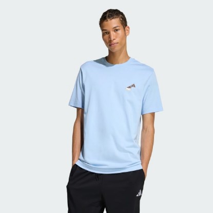 COFFEE CAFE CHEESECAKE GRAPHIC T-SHIRT - Glow Blue