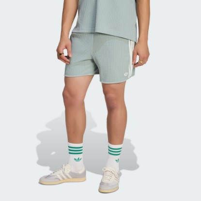 Green WAFFLE KNIT SPRINTER SHORTS